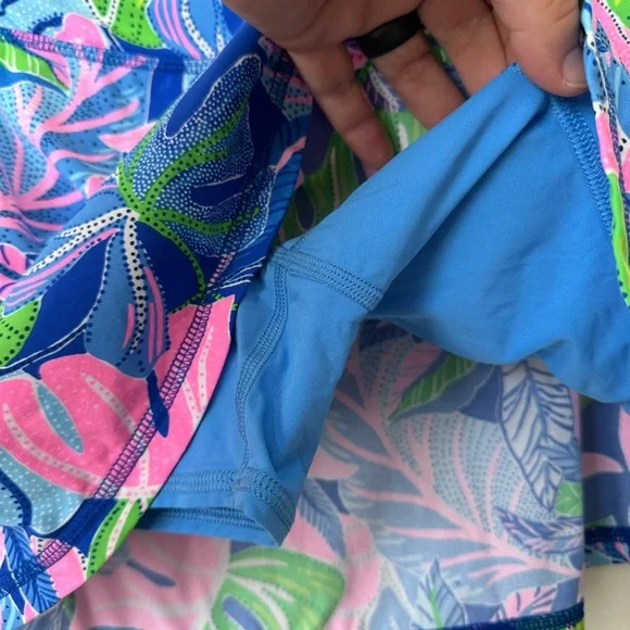Lilly Pulitzer Blue Beleaf In Yourself AILA LUXLETIC SKORT Size M - Picture 6 of 10